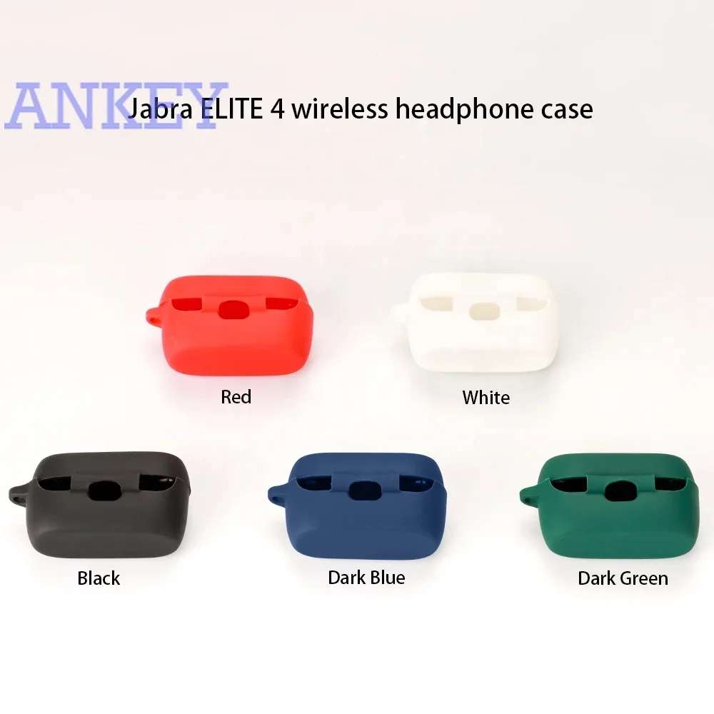 Suitable for Jabra Elite 4 Case Earbuds Wireless Earphone Accessories Silicone Rubber Silicone Protective Cover