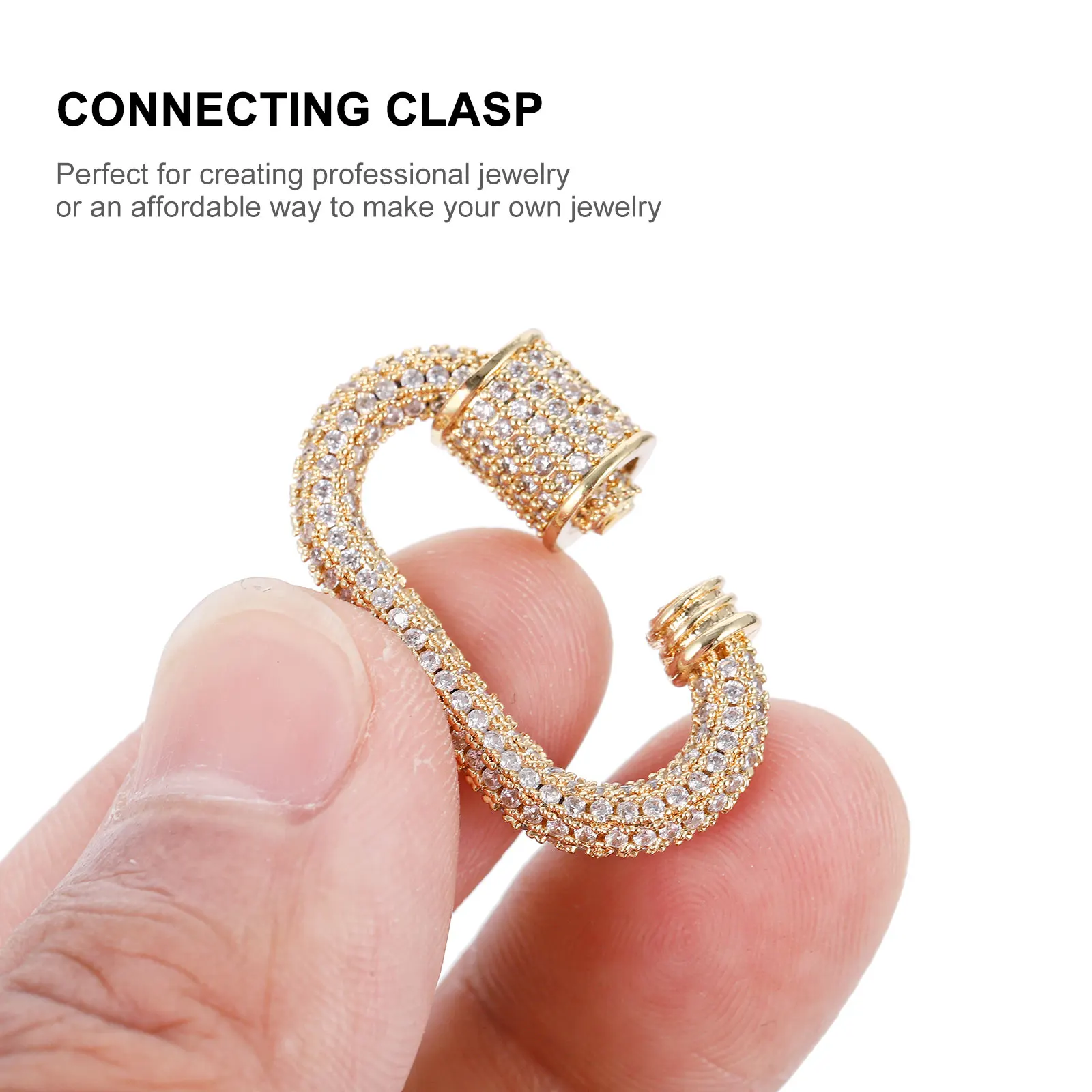 

Gold Necklace Clasp Chain Toggle DIY Jewelry Connector Copper Carabiner Lock Pendant Key Closure Professional Accessories