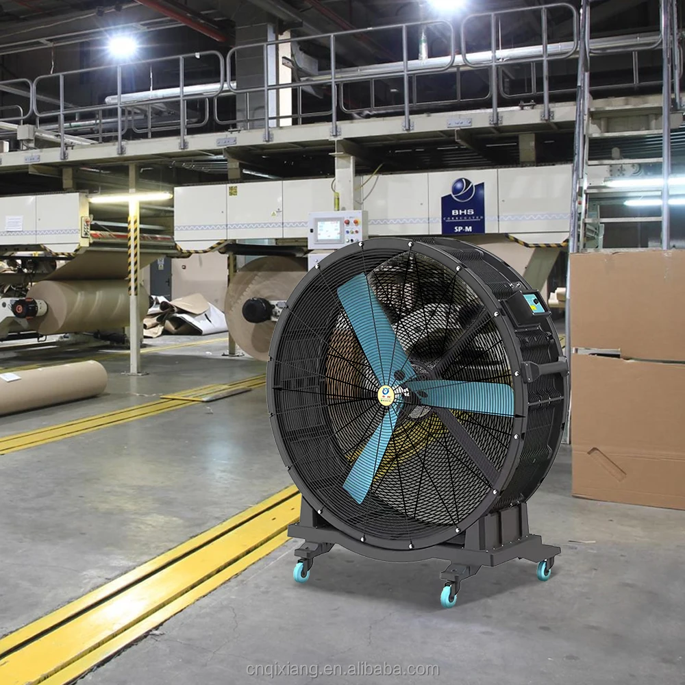 

QX Outdoor 1.25m 2m 2.5m Giant Movable Electric Fan with Base, 220V Electric Portable Camping Big Fan for Outdoor Warehouse
