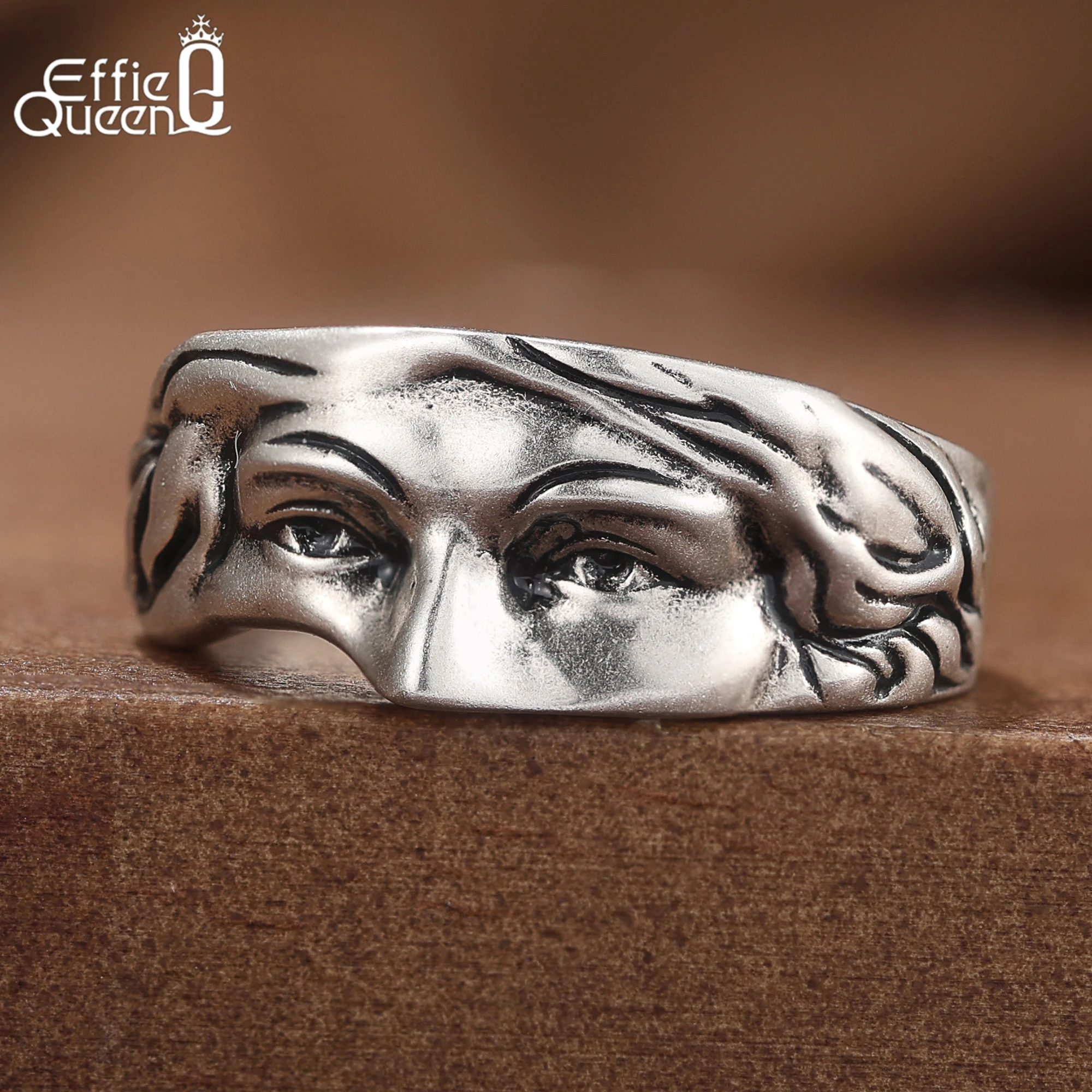 إيفي كوين 100% S925 خاتم فضي مؤكسد من الفضة الخلود مقاس 10/11/12/13 مجوهرات مأدبة للرجال والنساء NMR18 #2