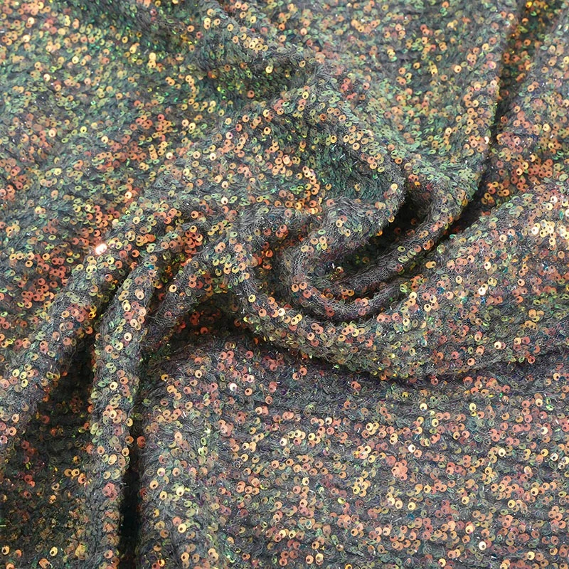 قماش ترتر ليزر قزحي الألوان مشفر مادة غير شفافة لتزيين حفلات الزفاف وخلفية الملابس والحجاب