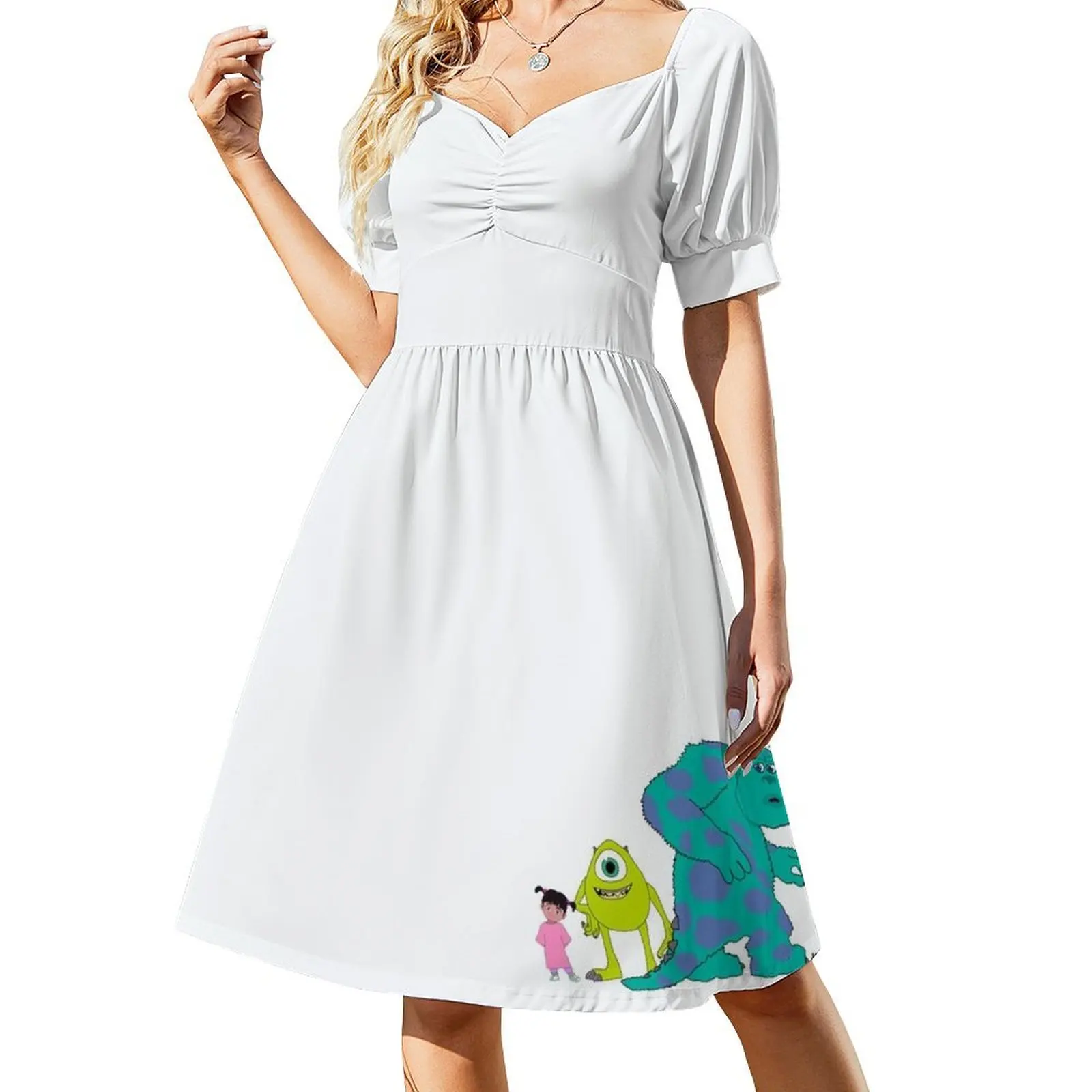 

Monsters Inc. Short-Sleeved Dress Evening gown fairy dress prom dress 2025 summer women 2025