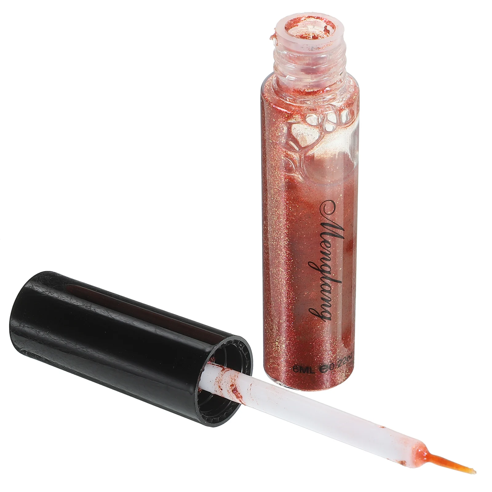 Rozświetlający eyeliner, błyszczący cień do powiek, płynne cekiny, efektowny makijaż, połysk.