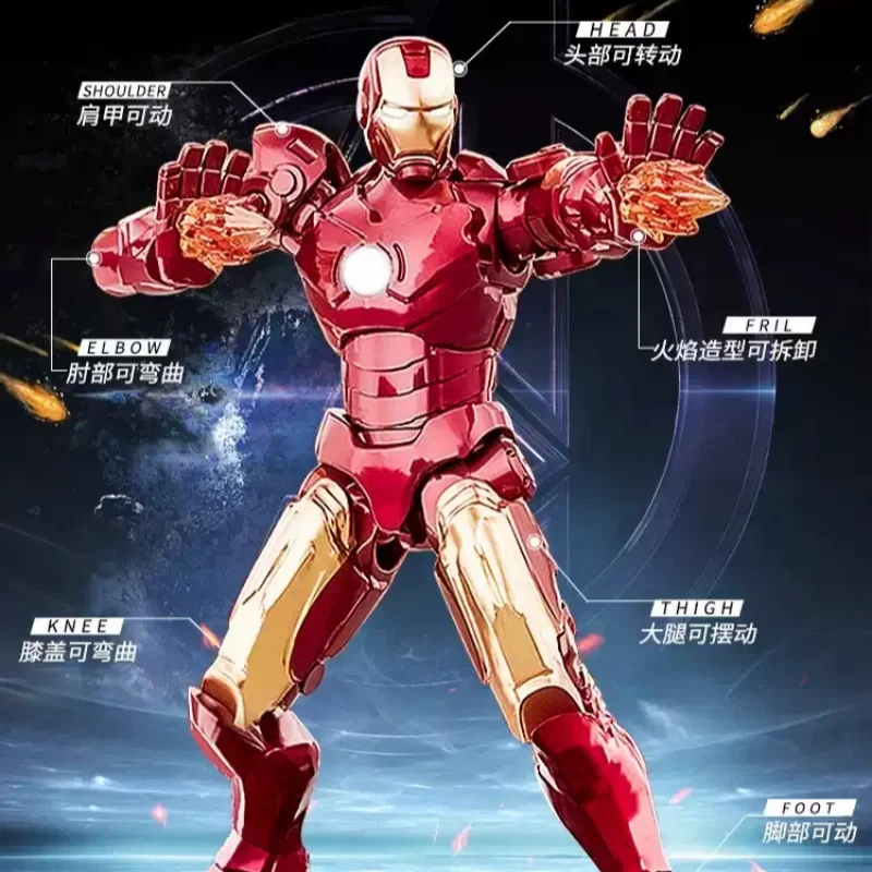 Iron Man – figurine officielle Iron Man, édition limitée, Mini boîte aveugle, modèle d'assemblage, jouet d'exposition à collectionner pour garçons