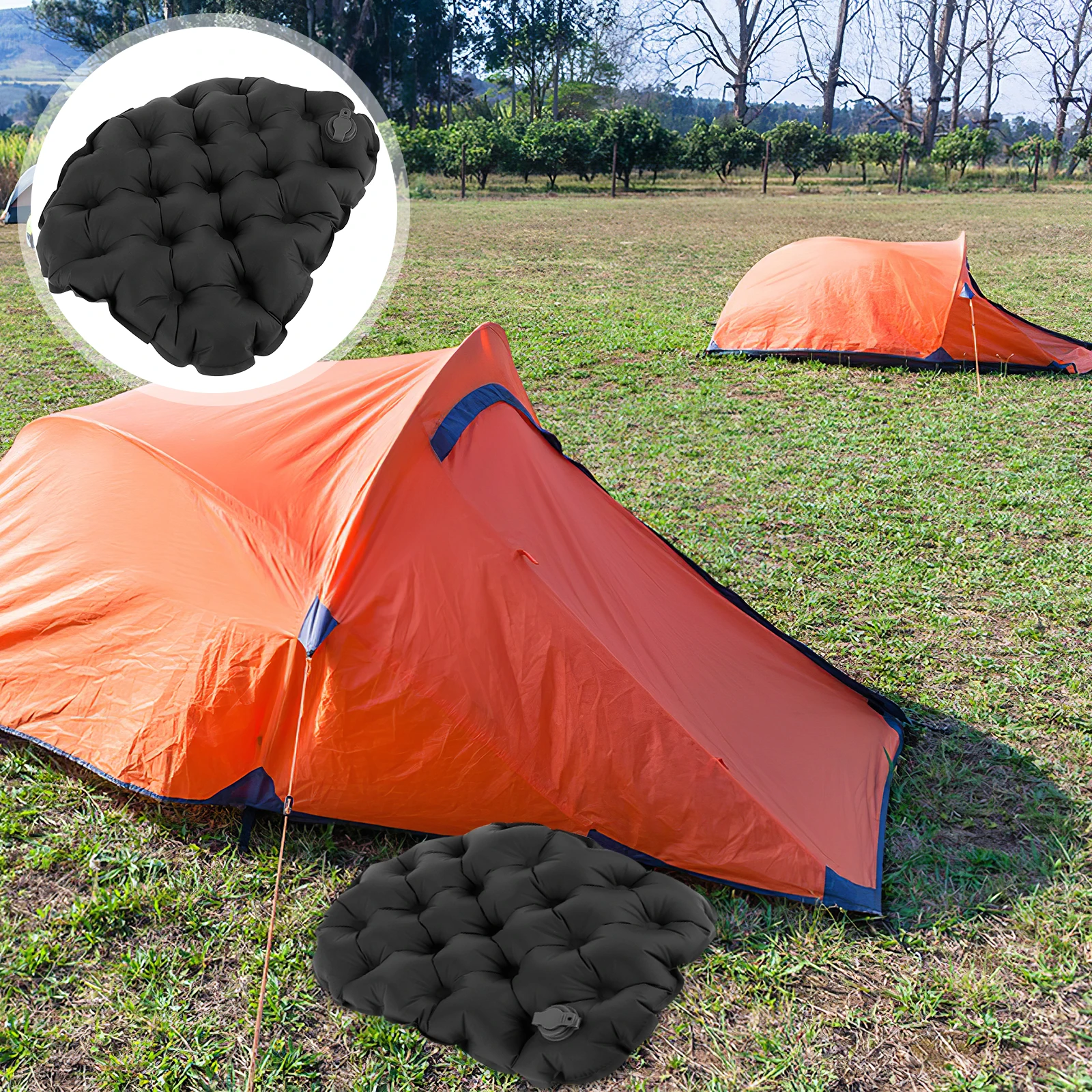 

Portable Inflatable Sit Pad Foldable Camping Seat Cushion Auto Inflatable Travel Seat Cushion Waterproof Outdoor Sitting Mat