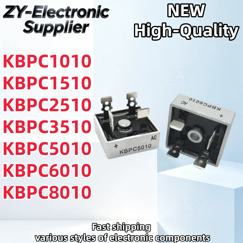 【2/5uds=】 100% NEW high-quality KBPC5010 KBPC8010 KBPC3510 KBPC1510 KBPC2510 KBPC1010 KBPC6010 size bridge rectifier diodes
