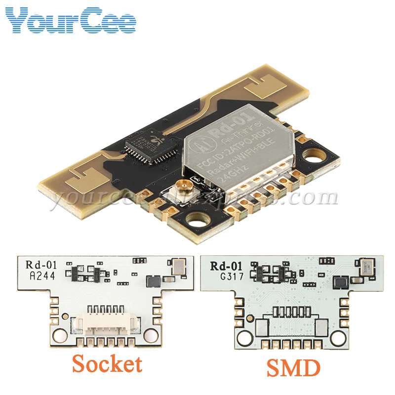 RD-01 24G Radar Human Body Sensor Radar+BLE+Wifi Wireless RD01 Millimeter Wave Module ISM SMD/Socket