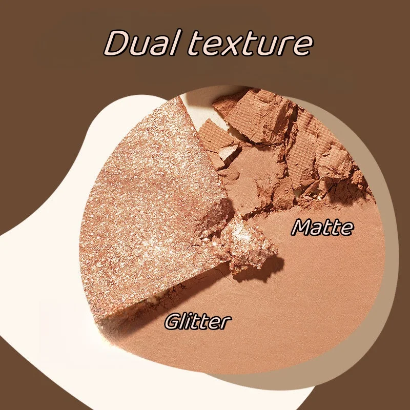 9 Farben matte Lidschatten Augenbrauen Palette cool schwarz Stil wasserdichte Augenbrauen aufhellen Glitzer Text marker Bronzer Puder