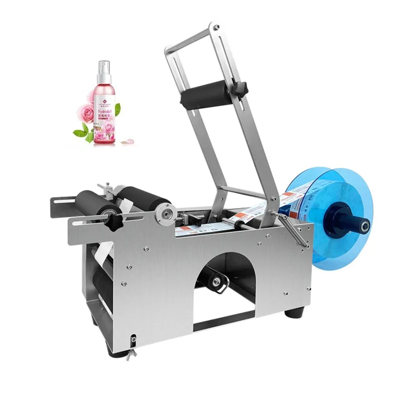 

Manual Semi-Automatic Label Applicator Round Bottle Labeling Machine Plastic, PET, Glass, Metal Bottles 10-30pcs/min