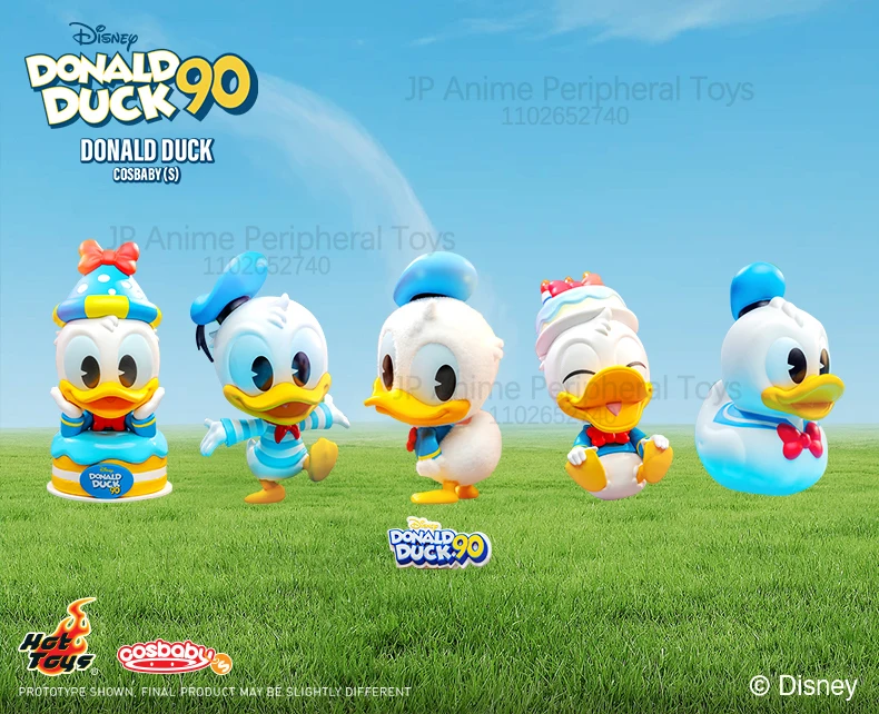 Genuine Donald Duck 90th Anniversary Collectible Figurine Doll Birthday Series COSBABY Model Kids Christmas Gift