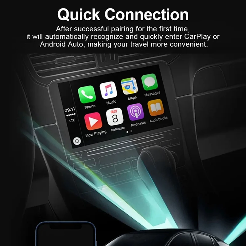 2-In-1 Wireless Carplay Android Auto Adapter Apple Car Play Dongle Mini Ai Box For Toyoto MG Renault Volvo  Kia