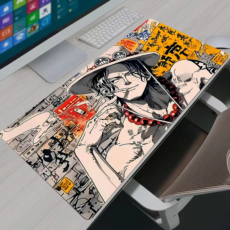 Alfombrilla de ratón Portgas·D· Ace de una pieza, teclado de jugador de Notbook, alfombra de goma antideslizante para ordenador, alfombrilla de escritorio, alfombrilla de ratón para juegos de PC, regalos juveniles