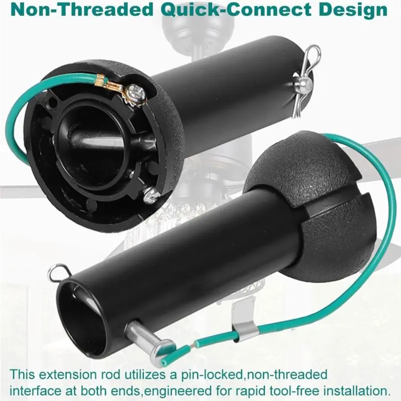 [NEWA66Z!】 Ceiling Fan Downrod With Hanger Ball(4