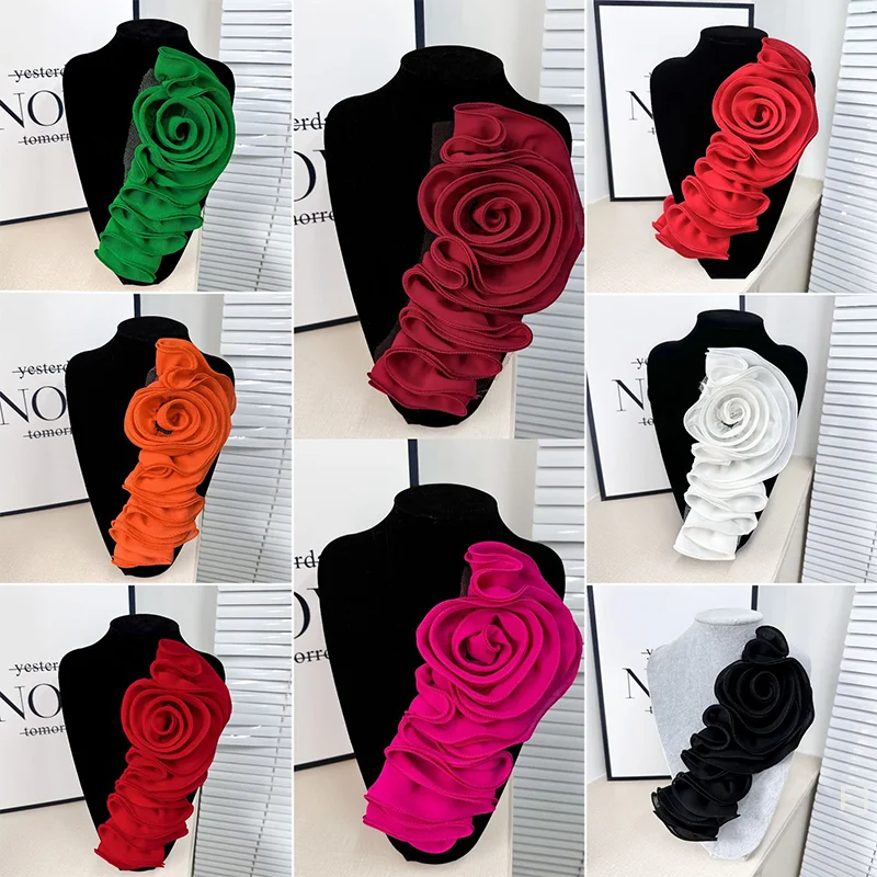 

[YU]3D Floral Decoration Handmade Flower Patch DIY Chest Flower Sewing Applique For Wedding Dress Accessories