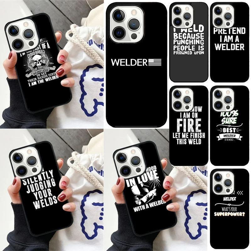 I'm a Welder Engineers Need Heroes Too Vintage Welding Phone Case for iPhone 16 15 14 12 13 mini PLUS X XS XR 11 PRO MAX SE