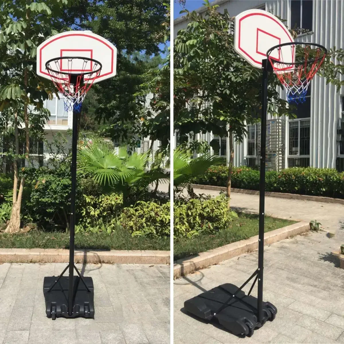 3M Adults Kids Indoor Mobile Basketball Stand Hoop Outdoor Sports Adjustable Shooting Rack Basket Rim Backboard Gear