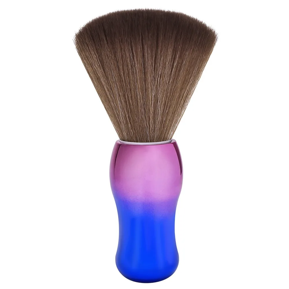 

Electroplated Neck Duster Brush with Handle Duster Salon Hair Sweep Brush Soft Anti-Static Professional Cleaning Tools