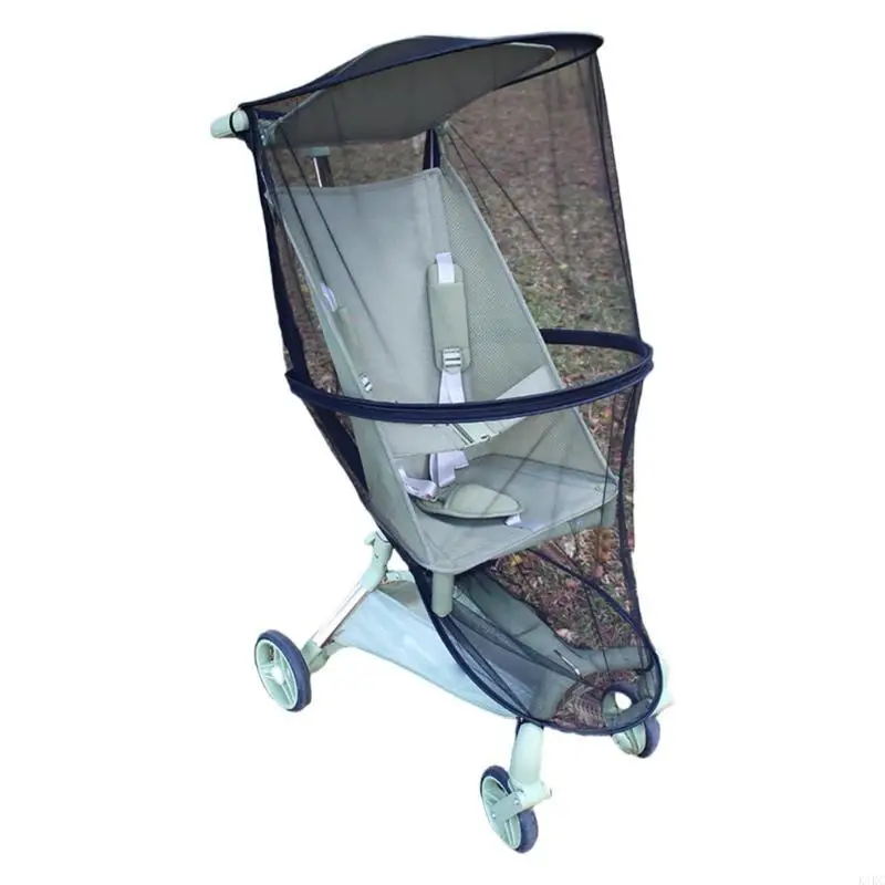 K1KC Pelindung Mesh Canopy Strollers Insect Insect For Strollers Lipat Boks