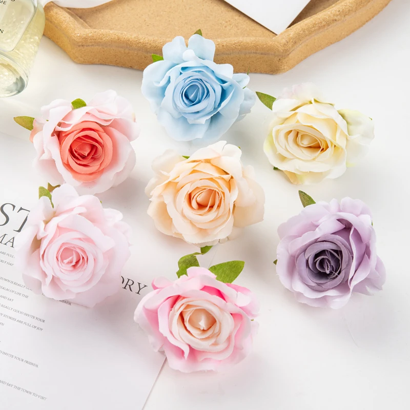 100 stücke Seide Künstliche Blume Rose Hochzeit brautstrauß Outdoor Garten Home Festival Party Decor Weihnachten Handgelenk Diy geschenk Box – Detail 5