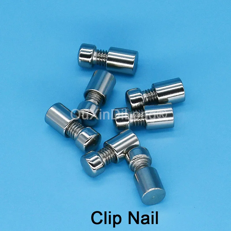 200PCS Desktop Photo Frame Standoff & Screw Nail Support Feet Signage Nail Photo Frame Accessories Advertising Screws GF948
