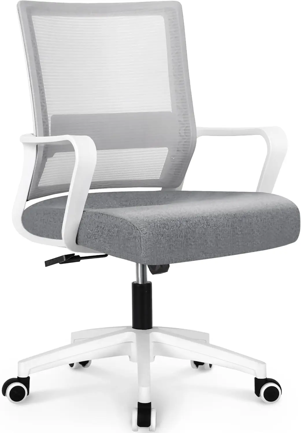 NEO CHAIR Silla de escritorio de oficina ergonómica de malla con respaldo medio con soporte lumbar cómodo cojín giratorio sillas para juegos de altura ajustable