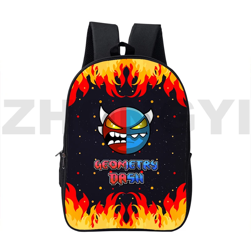 

Mochila Mujer Angry Geometry Dash 3D Backpacks Men Laptop Travel Bag 16 Inch Large School Bags for Girls Boys Waterproof Bookbag