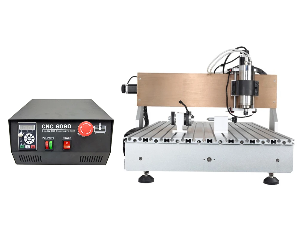 CNC 6090 model Factory Direct Sales Water Cooled Spindle hand route machine MACH3 wood milling engraving working