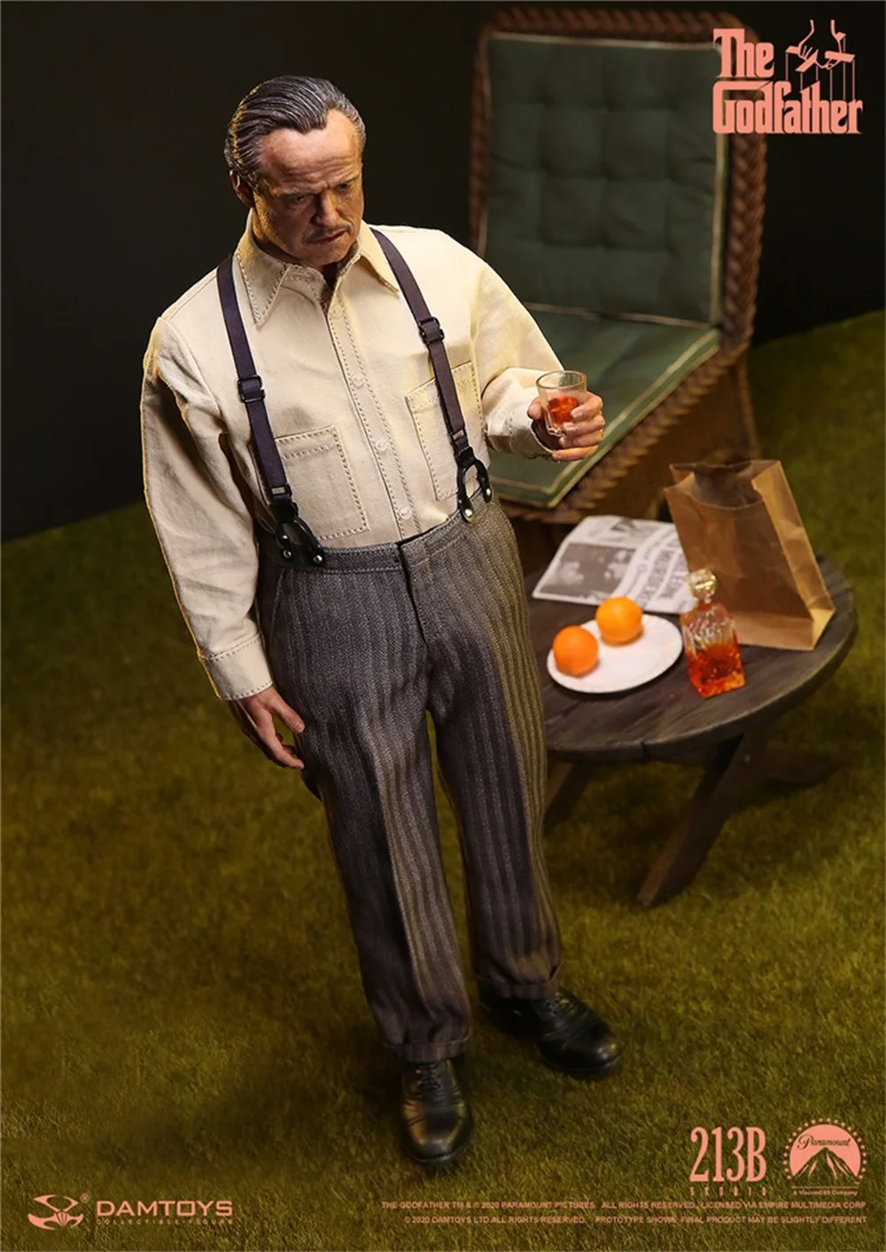 

1/6 DAMTOYS DAM DMS033 The Godfather (1972) Vito Golden Years Version Newspaper Shopping Bag Orange Accessories Model