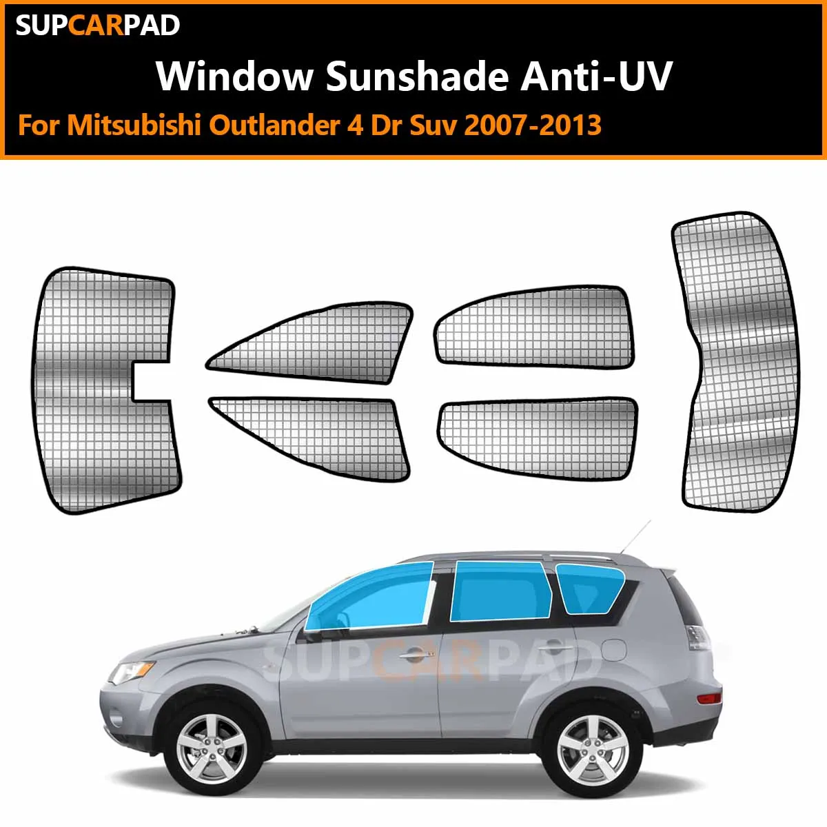 

Для Mitsubishi Outlander 4-дверный внедорожник 2007-2013: Индивидуальные солнцезащитные шторки на окна автомобиля, анти-УФ, козырьки-дефлекторы, аксессуары