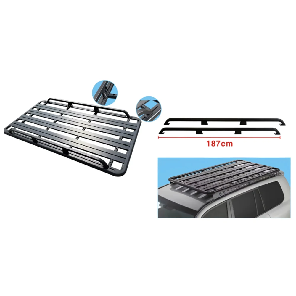

Polar Bear Car Modification Store Adjustable Aluminum Alloy Roof Rack Cargo Basket for Navara Vehicle