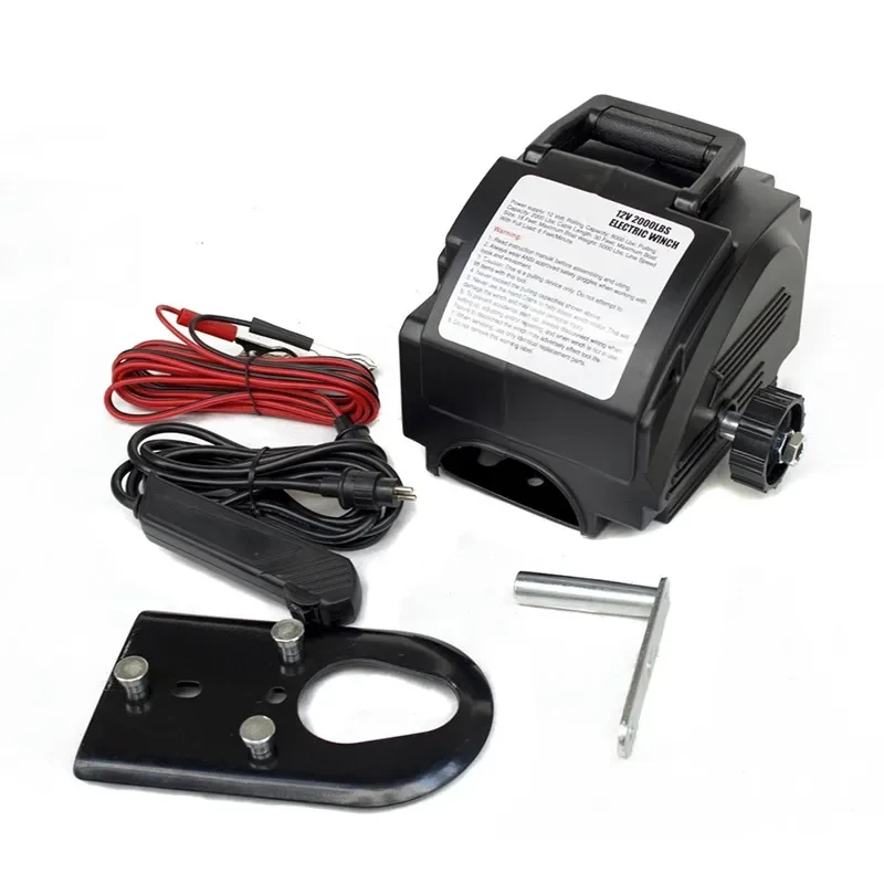 2000 Lb Portable Marine/yacht Electric Winch Tractor Small Winch Motor Boat 12v