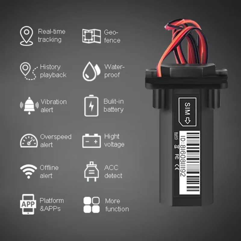 Factory Price 2G Car GPS Tracker Custom Logo High Positioning GPS Tracker for Fleet Management GT02
