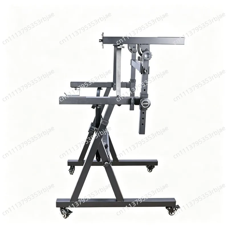 For Double-layer Bold Metal Z-shaped Keyboard Piano Stand with 2-inch Pulley Electronic Piano Stand, Adjustable Lift