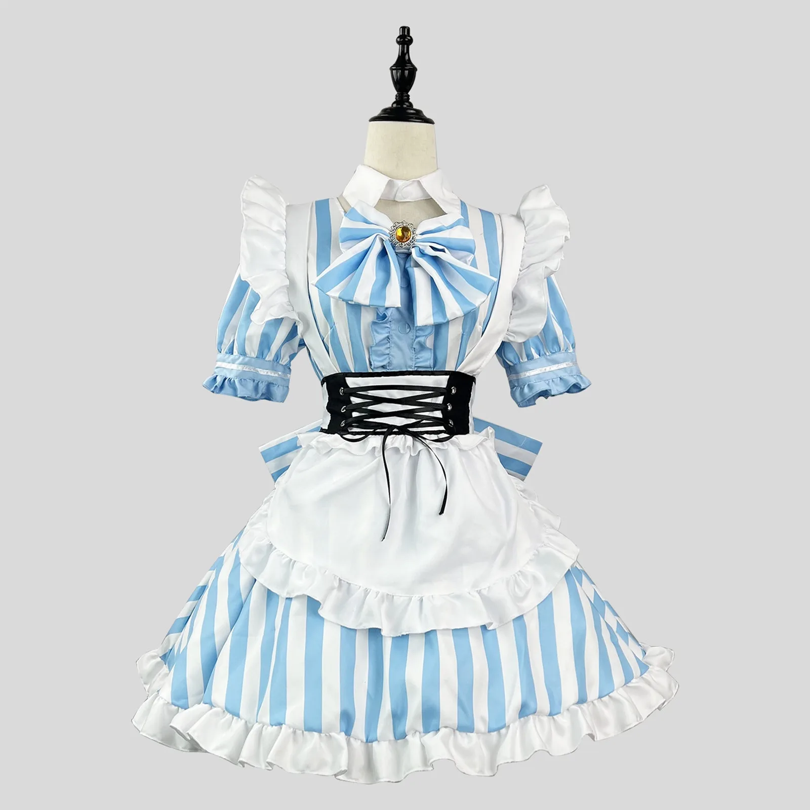 Oktoberfest dolce vestito a righe bavarese Lolita vestito Cosplay per le donne vestito medievale manica corta ragazza carnevale vestito Cosplay