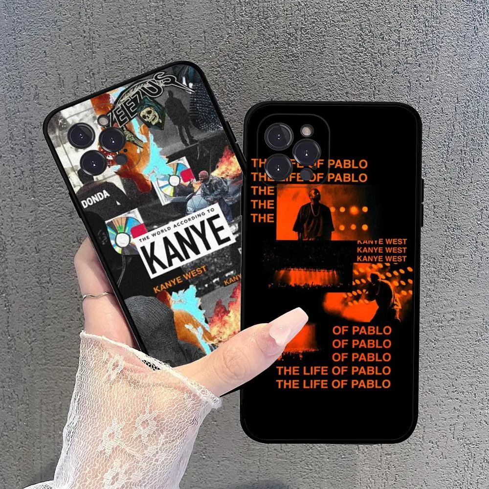 

K-Kanye West Famous Singer Phone Case For iPhone 15 14 13 12 Mini 11 Pro XS Max X XR SE 6 7 8 Plus Soft Silicone Cover