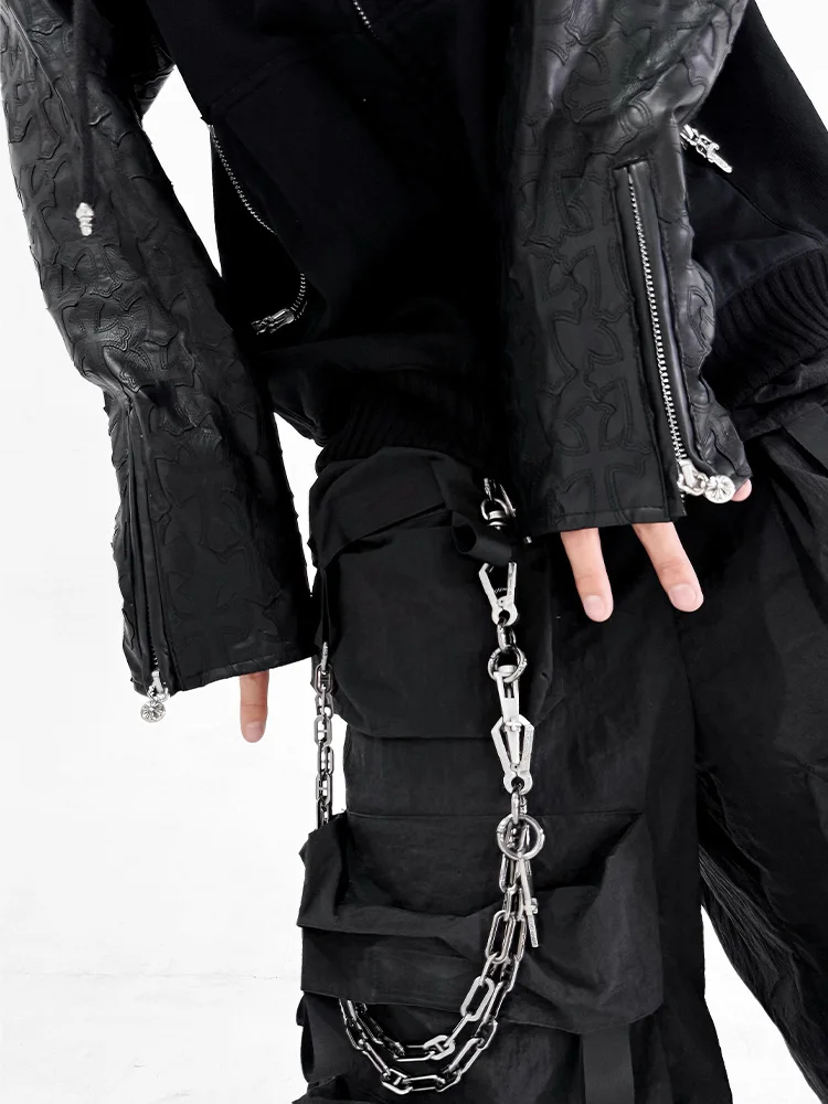 

Personalized Design, Niche Mecha Pants, Punk Style, Copper Material, Fashionable For Both Men And Women