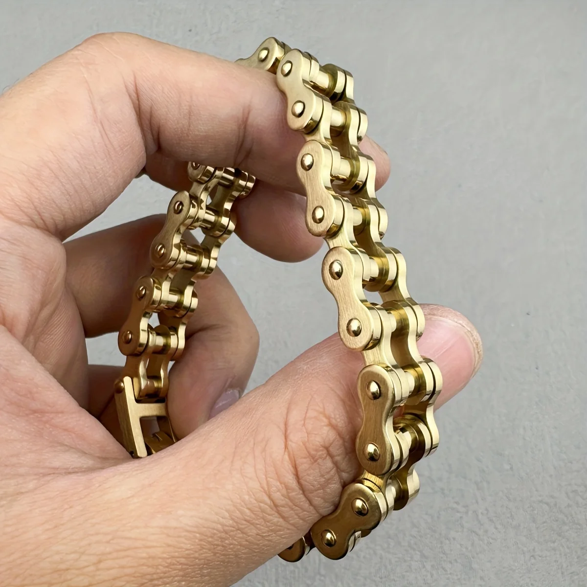 1pcs Punk Rock Stainless Steel Biker Mens Bracelet Link Chain Motorcycle Bike Bicycle Chain Bracelets Bangles Jewelry image 3