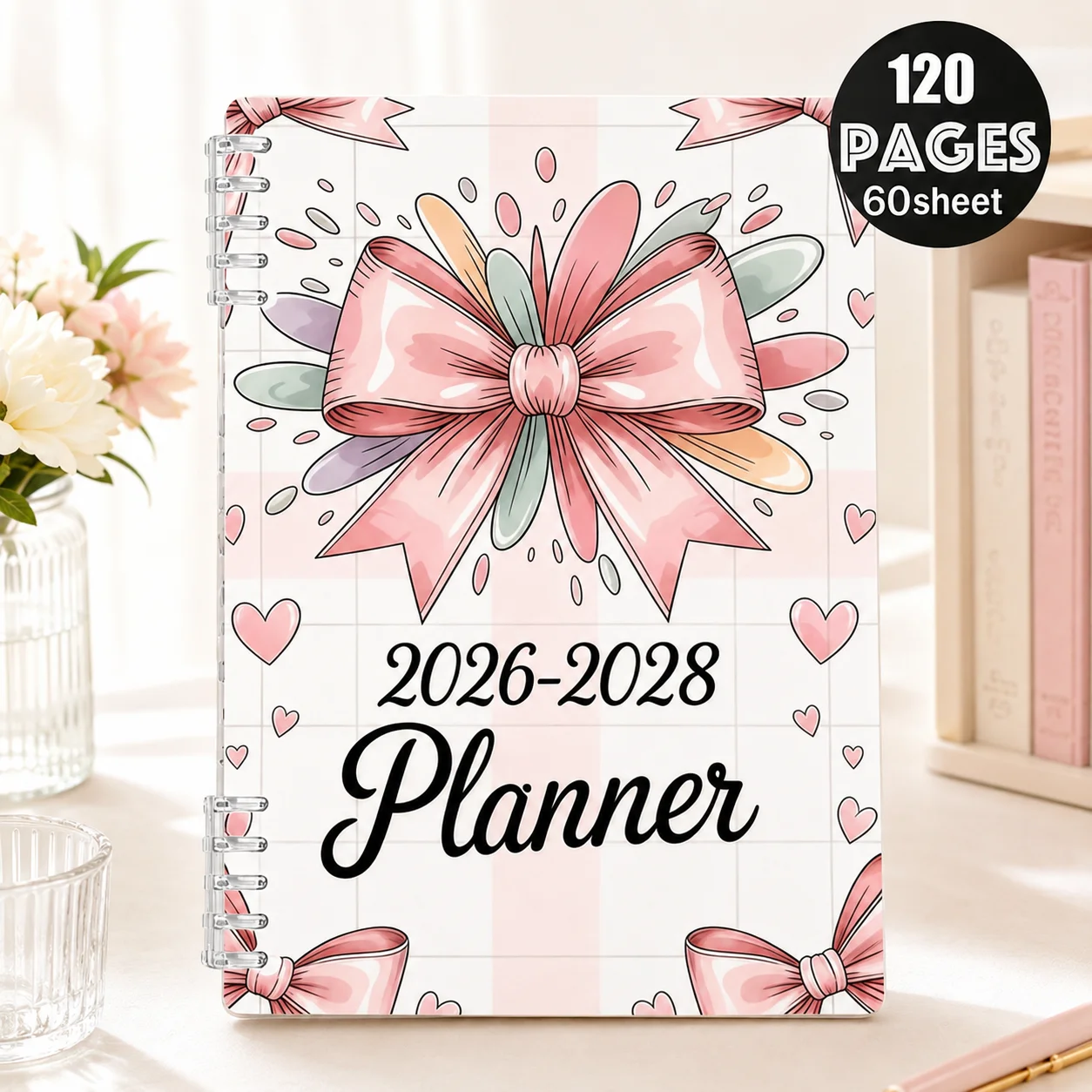 Meal Prep Planner - Ежедневник-планер на 2026-2028 годы, 120 страниц,