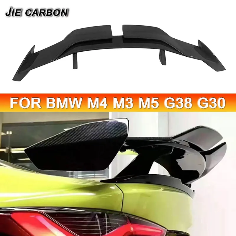 For BMW M4 M3 M5 G38 G30 G15 G20 G80 G82 G22 Carbon Fiber Rear Roof Spoiler Tailgate Rear Luggage Lip Boot Cover Body Kit