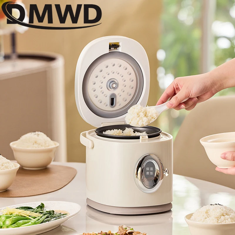 Mini Electric Rice Cooker Multifunction Soup Porridge Stew Pot 1.2L Rice Cooking Machine Non-stick Liner Hot Pot Cooking Pot