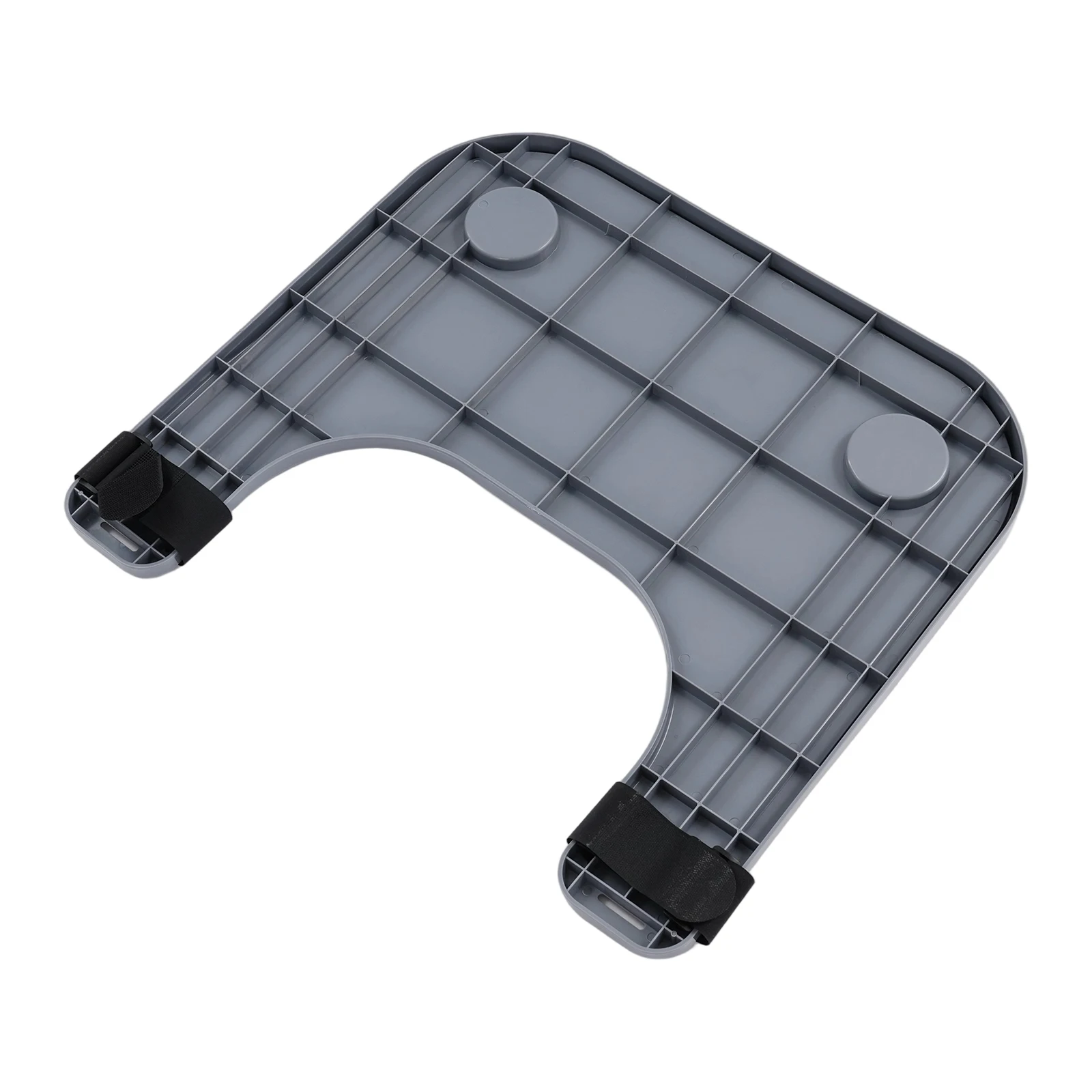 Серый поднос для инвалидных колясок — 22,83x20,87 дюйма, 2 подстаканники, нагрузка 110 фунтов, ленты на липучке для дома/медсестер