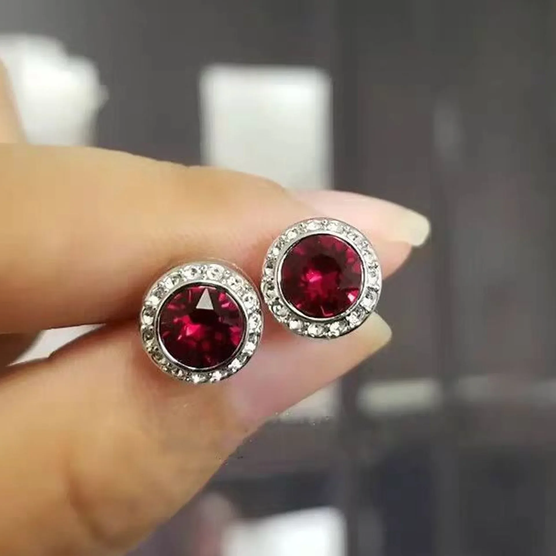 2025 Nieuwe Originele Ronde Waterdruppel Kristal Hoge Sieraden Set Mode Dazzling Dames Armband Oorbel Ketting Ring Huwelijkscadeau