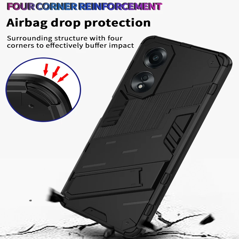 Fundas For OPPO A18 A38 A58 A78 4G Case Bumper Shockproof Armor Back Coque for Realme C51 C53 C55 C65 C67 Note 50 Phone Cover