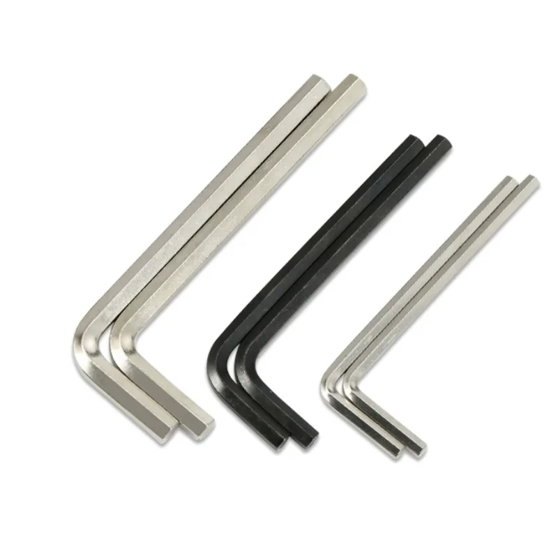 M0.7 M0.9 M1.27 M1.5 M2 M2.5 M3 M4~M17 Плоский шестигранный ключ из нержавеющей стали/углеродистой стали L-образный шестигранный гаечный ключ Инструмент для домашнего ручного ремонта