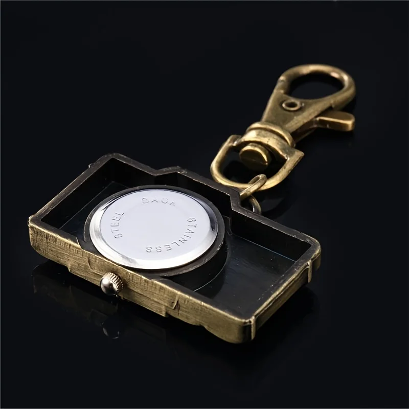 Classic Retro Camera Backpack Keychain Pendant Watch,Cartoon Cute Pendant Chain,for Male and Female Students