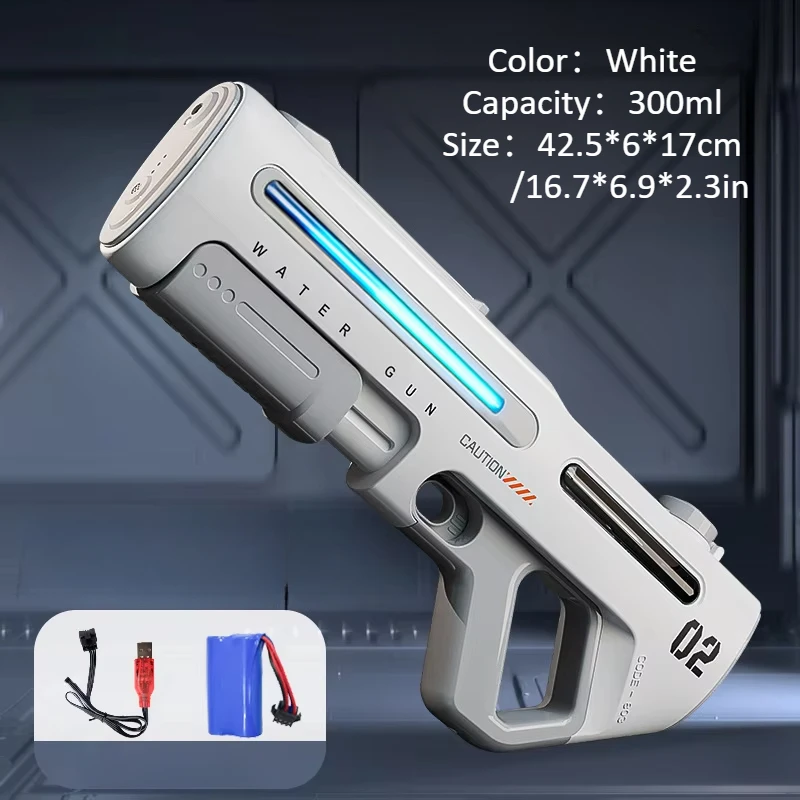Strong Water Gun Toy Set With Lighting Manual Pull Absorb Water Absorption Water Pistol Spray Blaster Pool Toys for Kids Adult