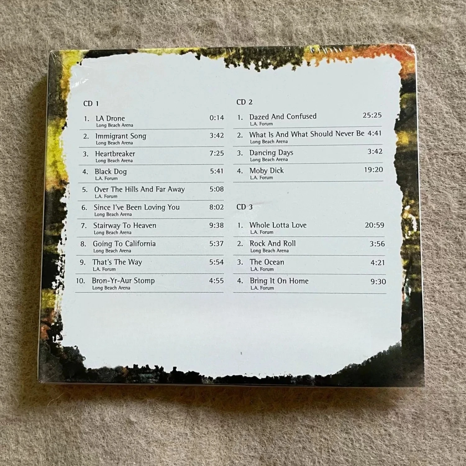 Classic Hard Rock 3CD Live Deluxe Set, Vintage Rock Band Members Art Print Cover HiFi Live Rock Collectible Disc