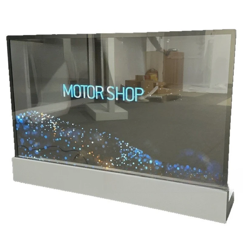 Transparent screen touch-interactive transparent OLED display