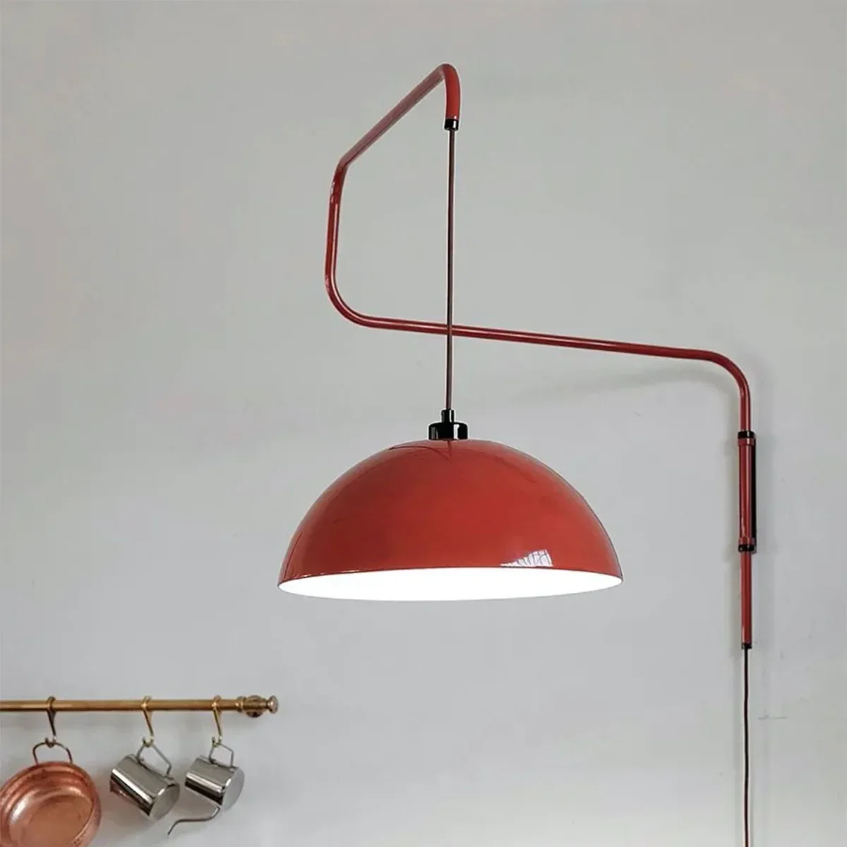 Nordic Long Arm Adjustable Pendant Light, Lâmpada de suspensão, Luminária interior, Ilha da cozinha, Sala de jantar, Quarto, Parede de cabeceira