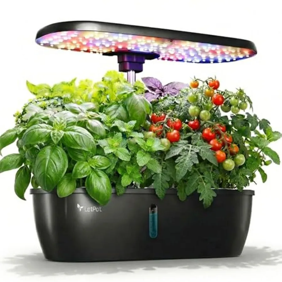 

Hydroponics Growing System 12 Pods Indoor Herb Garden Kit with 24W LED Grow Light 5.5L Water Tank and 16" Adjustable Height Sma